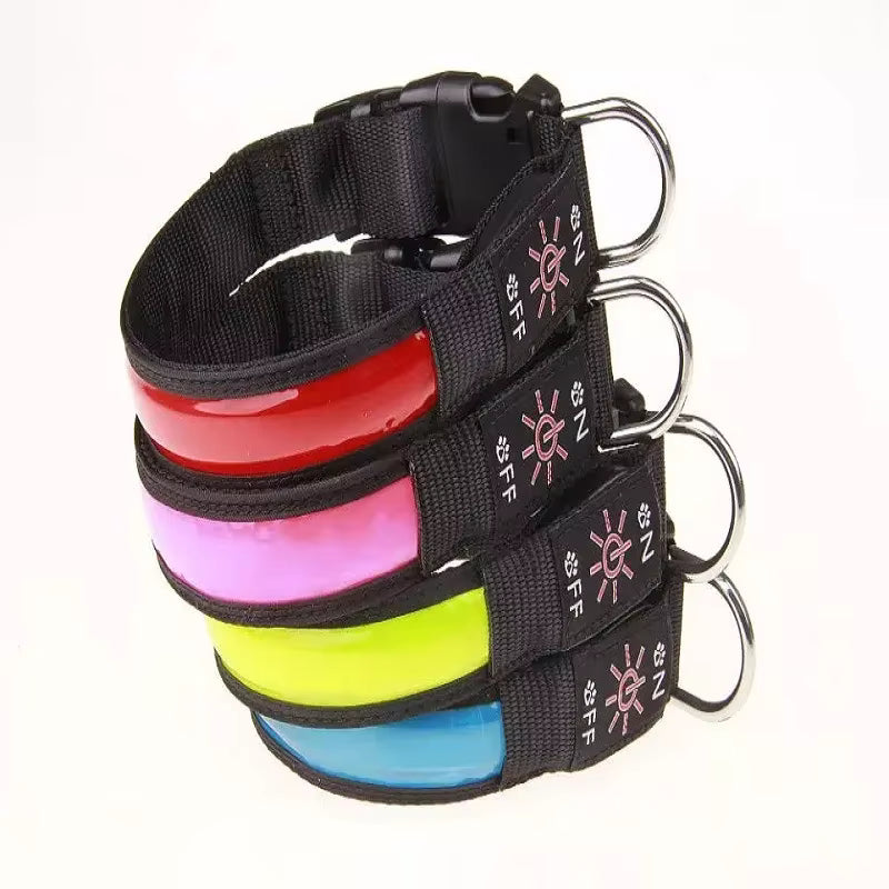 Collar LED Recargable para Perro - Luz de Seguridad para Paseos Nocturnos